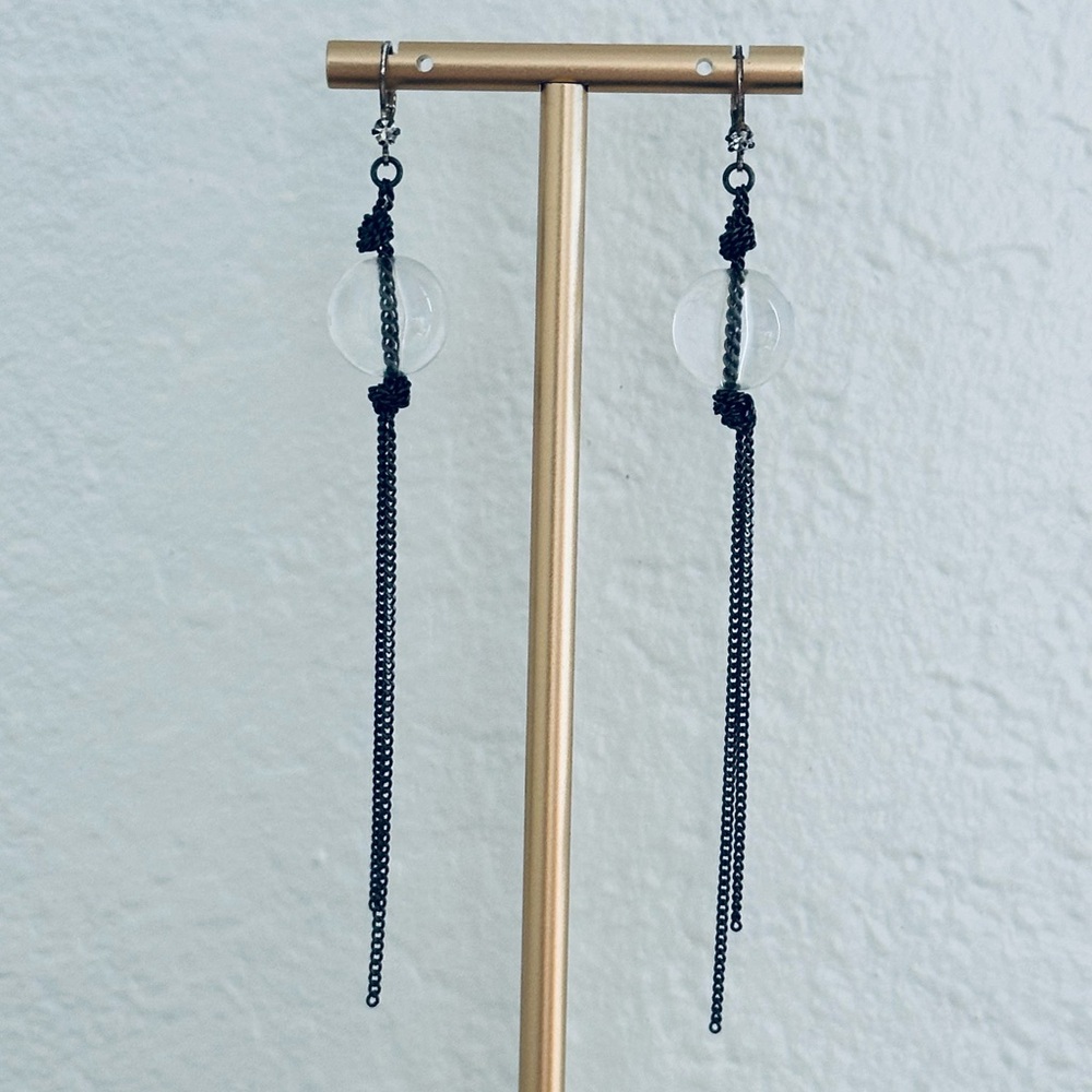 Betsey Johnson Elegant Black Dangle Earrings